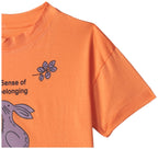 T2F Girls Cotton Printed Oversized Fit Crop Top and Pant Pajama Set
