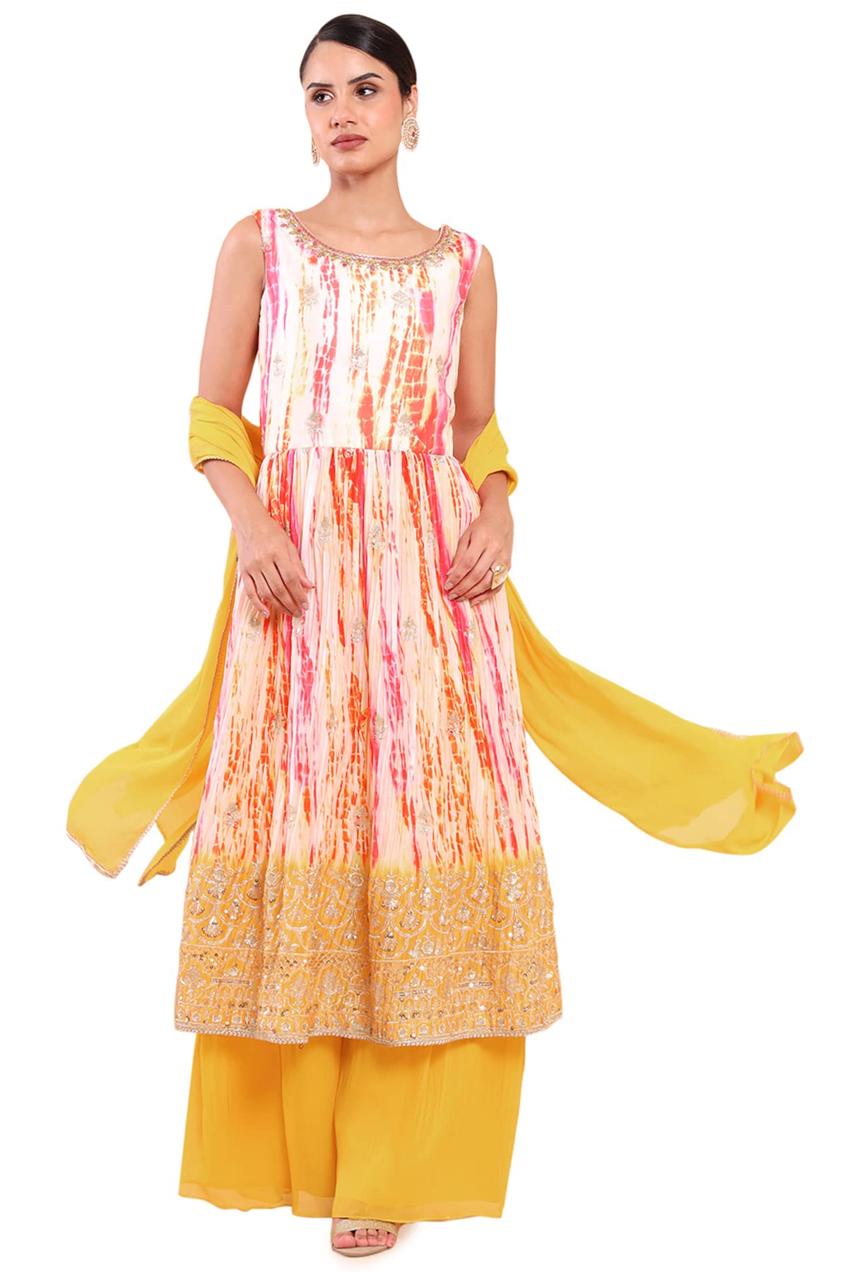 Soch Women Art Silk Printed Suit Set