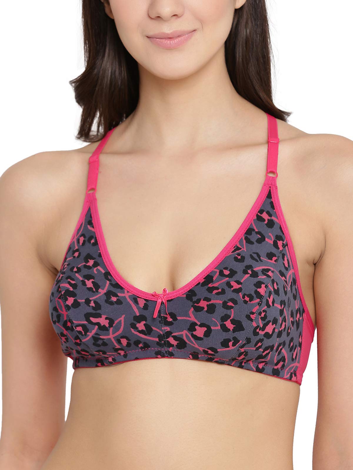 Clovia Womens Cotton Non-Padded Full Cup Bra (Br1478T0532C_Grey_32C)