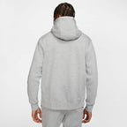 Nike Men's Sportswear Club Fleece Full Zip Hoodie, Fleece Zip-Up Hoodie Men, Dark Grey Heather/Mattelic Silver/White, M