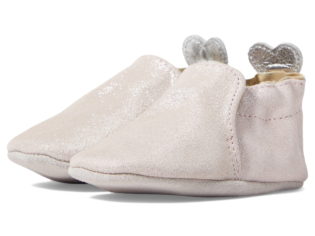 Robeez Pink Light/Pastel Pretty Pearl Soft Soles, Baby Girl Shoes, 18-24 Months Booties