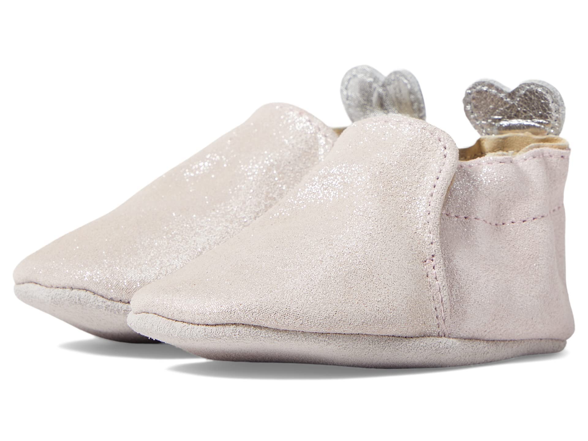 Robeez Pink Light/Pastel Pretty Pearl Soft Soles, Baby Girl Shoes, 18-24 Months Booties