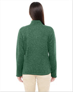 Ladies Bristol Full-Zip Sweater Fleece Jacket - gREY HEATHER - XS(D0102H763M8)