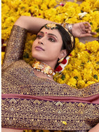 Satrani Womens Knit Silk Blend Saree