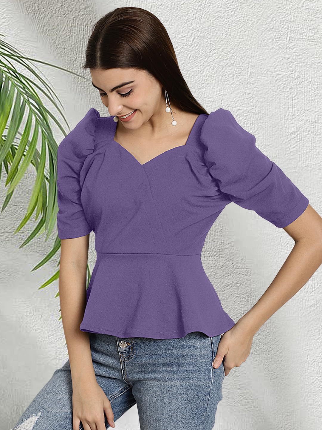 Tee Projekt Solid Stylish Casual Slim Fit Top & Tunic for Women & Girls| Trendy Western Tops for Women Stylish