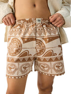 The Souled Store Official Disney: Maui Magic Comfortable Ultra Soft Above The Knee Cotton Boxer Shorts Multicolour