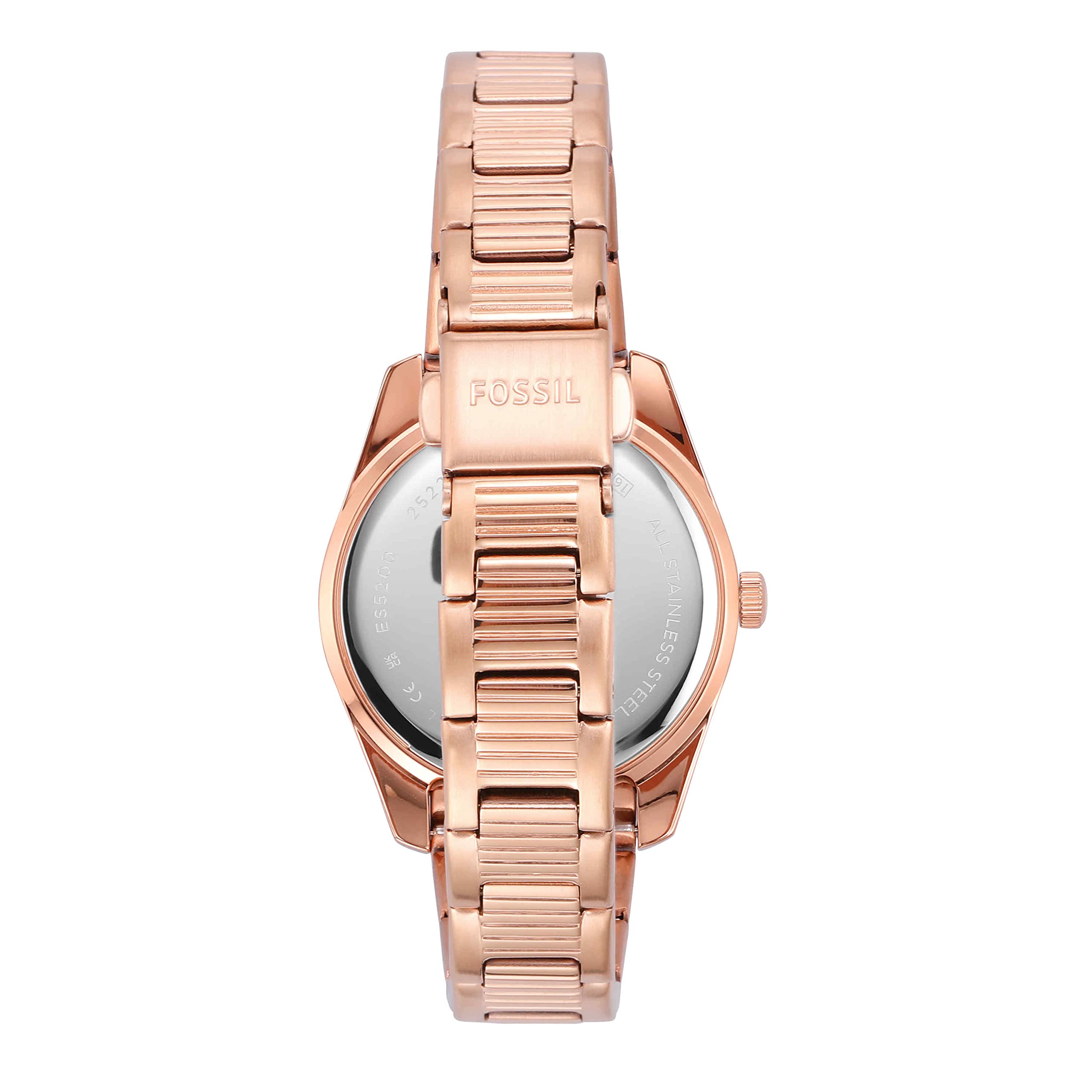 Fossil Women's Scarlette Mini Quartz Stainless Steel Three-Hand Watch, Color: Rose Gold (Model: ES5200)
