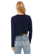 Ladies cropped Fleece crew - DEEP HEATHER - S(D0102H7WFcT)