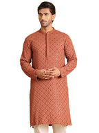 Jompers Mens Embroidered & Sequins Straight Kurta