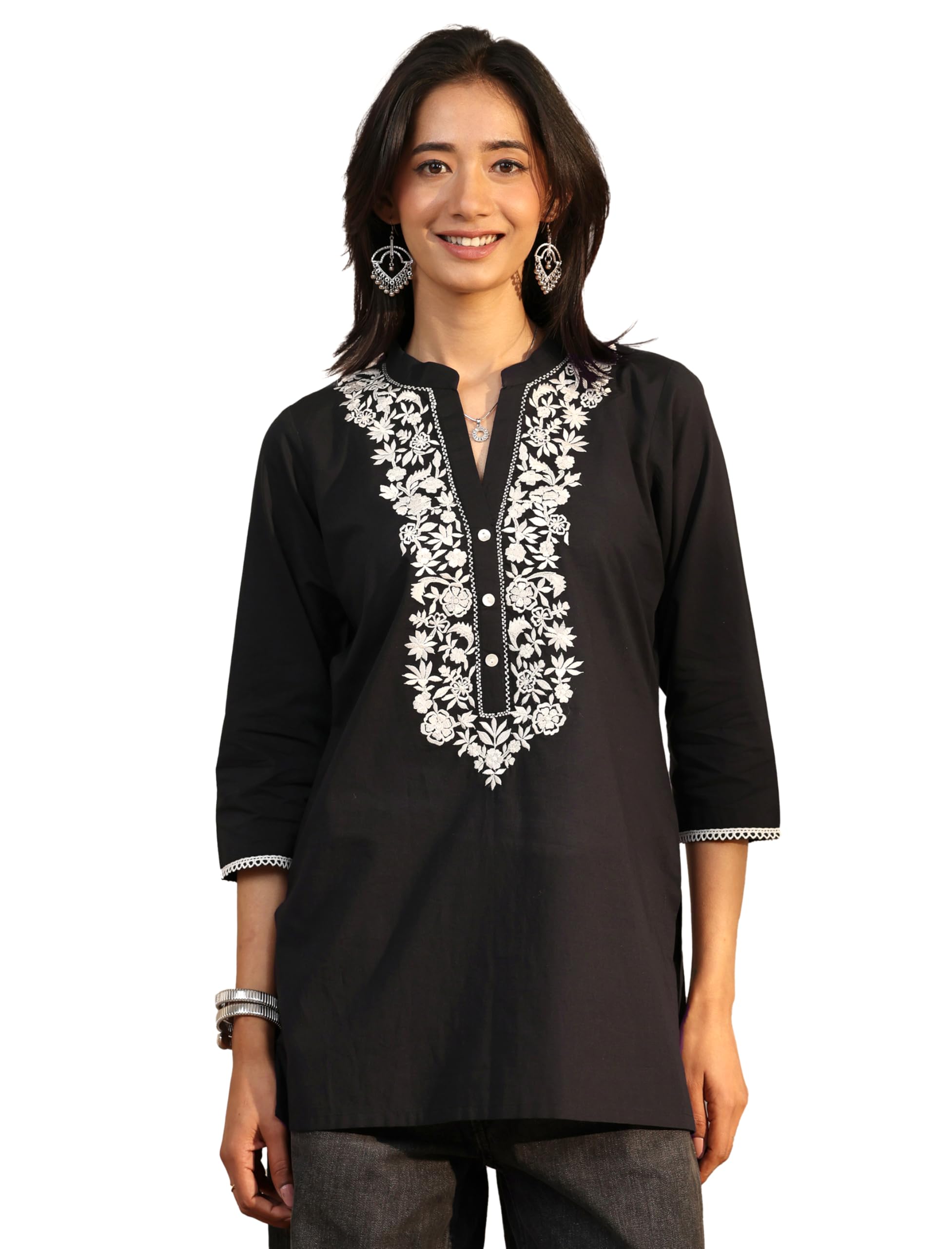 Libas Yoke Design Cotton Blend Straight Kurtis (43014Xxl)