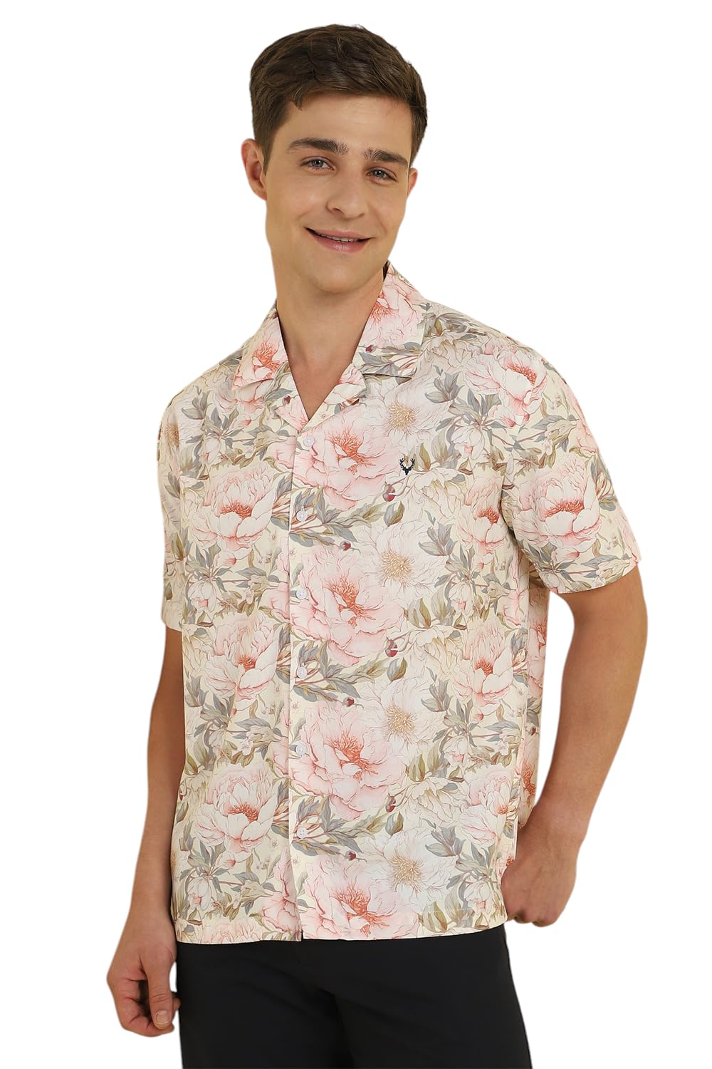 Allen Solly Men Relaxed Fit Printed Casual Half Sleeve Short Sleeve Shirt
