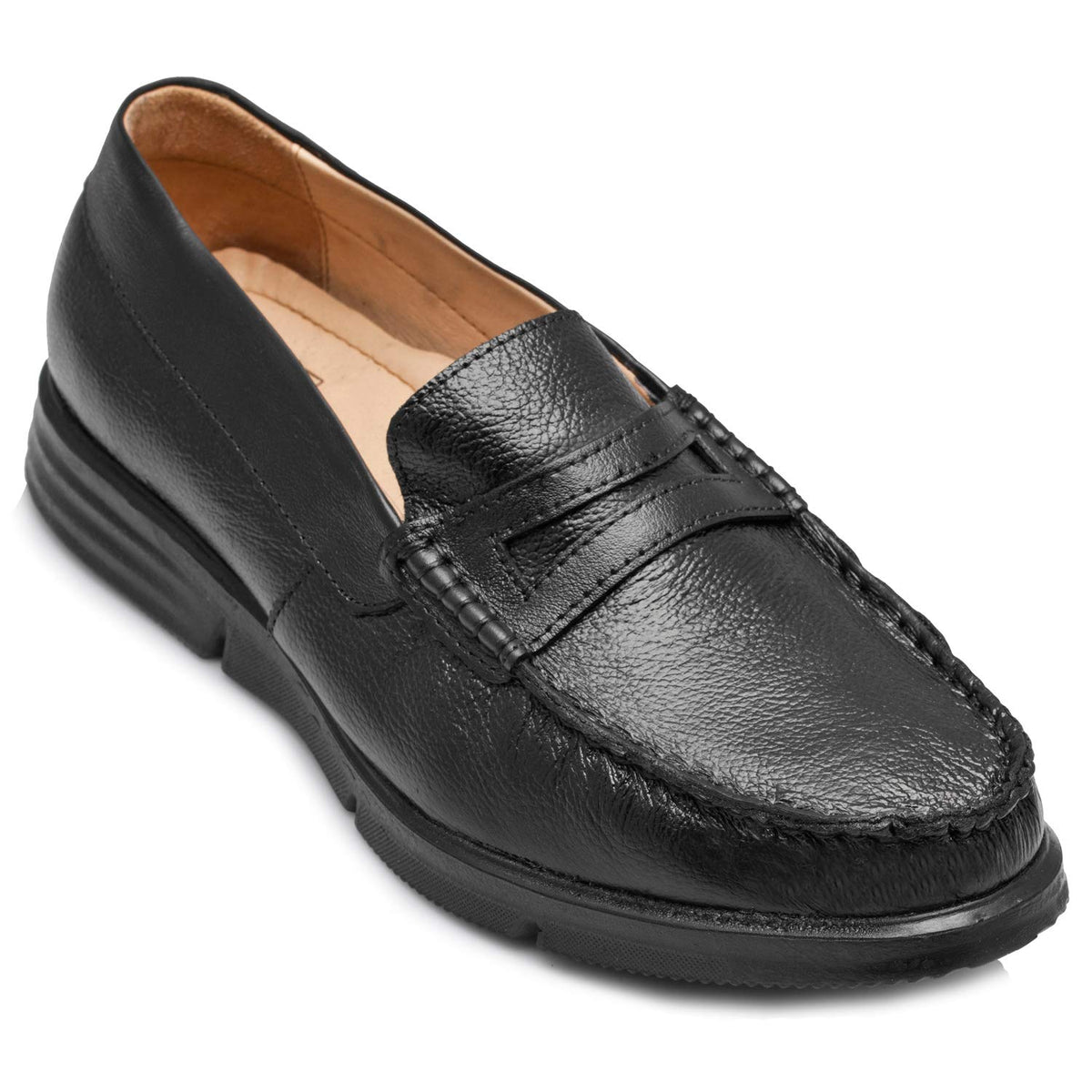 tZaro Genuine Leather, Feather Lite Black Formal Shoes  Tims, ICNSLP2214BL 6