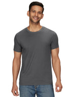 XYXX Mens Solid Regular Fit T-Shirt (XY_CR15_Tshirt_2_Merlot Maroon+Anchor Grey