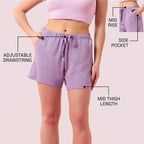 Enamor Womens Boxer Shorts (E062_Chalky Violet