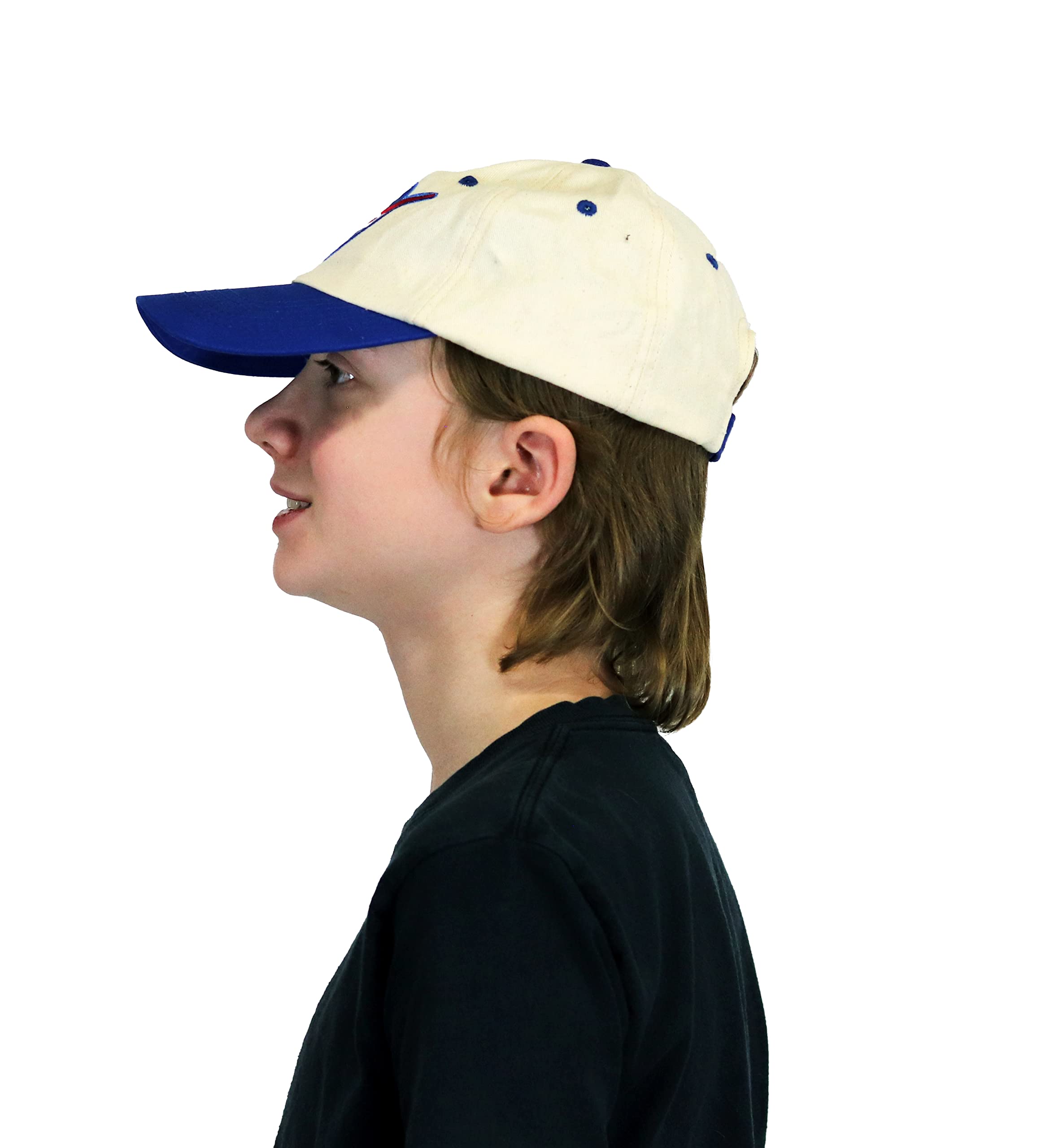 Aeromax Jr. NASA Astronaut Flight Suit Cap, Adjustable Youth Size, White/Blue