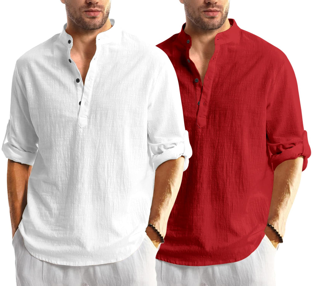 Zartha MenS Regular Fit Solid Pattern Cotton Blend Kurta With Spread Collar Long Sleeve And Standard Length | Shirt For Man
