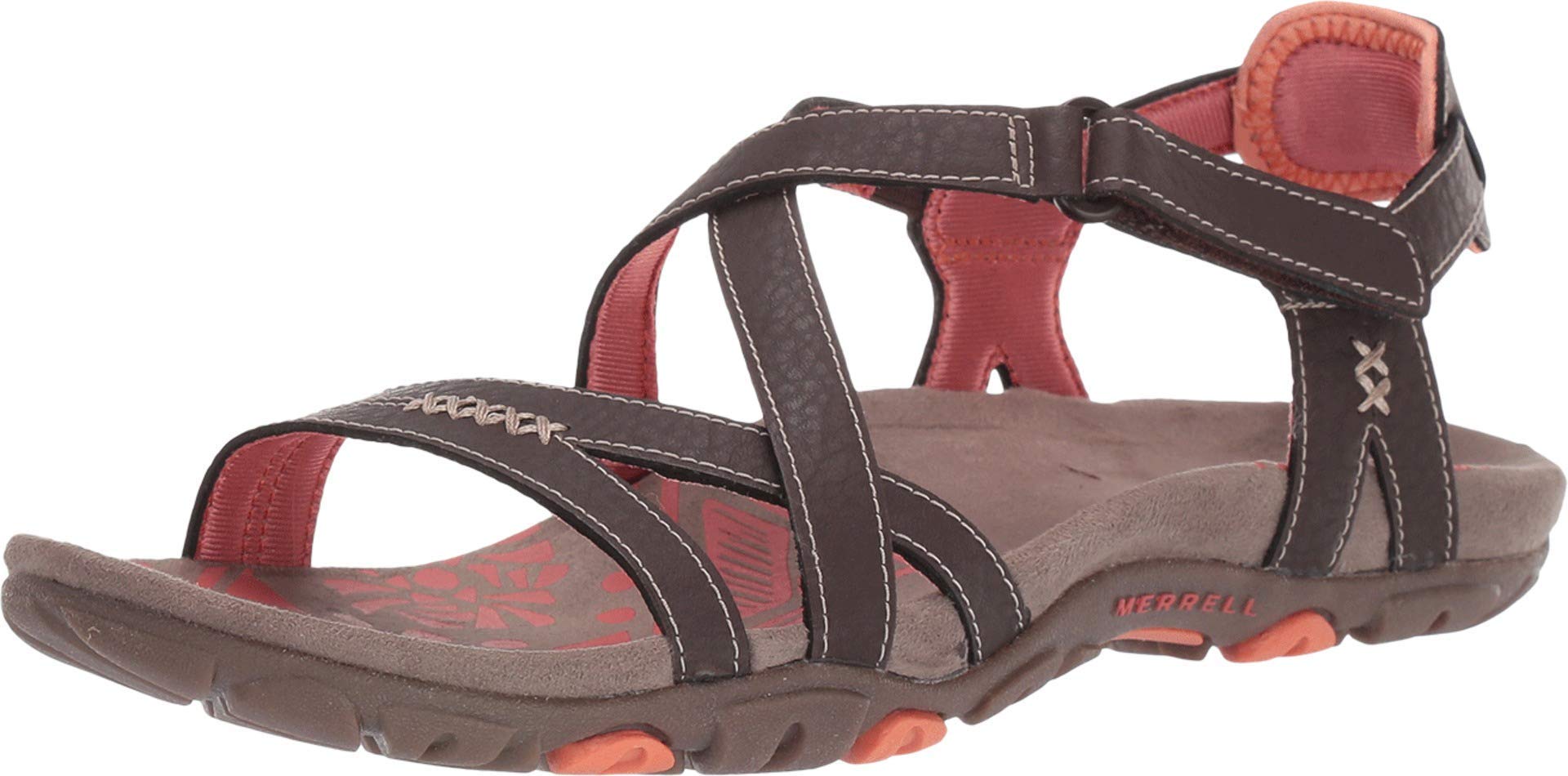 Merrell Women's Sandspur Rose Leather Sandal, Cocoa, 9 M US