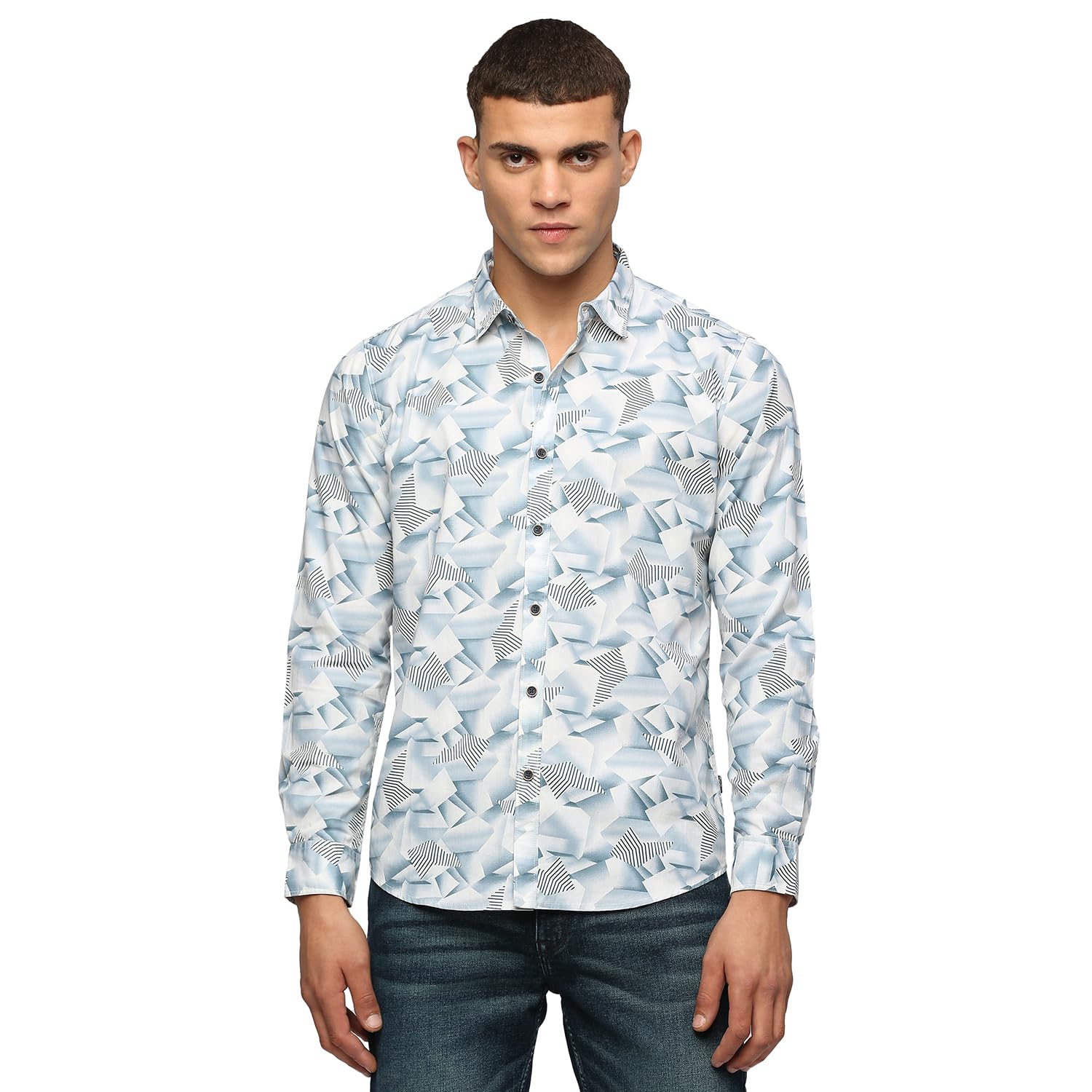 Pepe Jeans MenS Printed Regular Fit Shirt (Pm308464_White