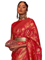 Madhuhansh WomenS Pure Kanjivaram Silk Saree With Unstitched Blouse Piece Soft Silk Fabric Jacquard And Zari Woven Stylish Sari