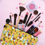 Cosmetic Bags for Women Small Lovely Llama and Cacti Makeup Bag for Purse Travel Toiletry Bag Accessories Organizer Zipper Pouch