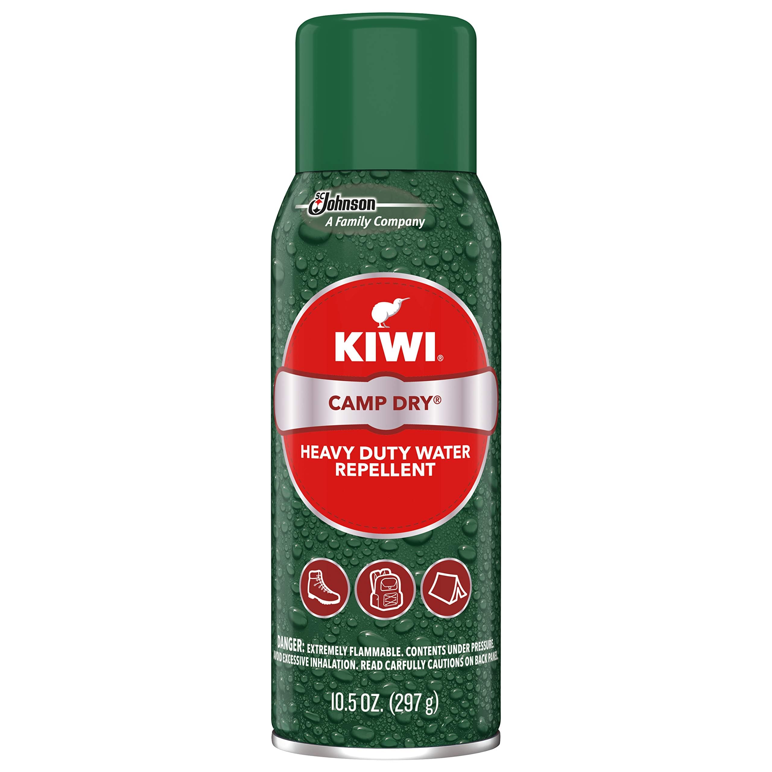KIWI Camp Dry Water Repellent ,For Tents, Tarps, Boots, Boat Covers, Patio Furniture and More, Spray Bottle, 10.5 Oz (single uni