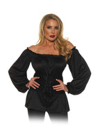 Black Renaissance Woman's Costume Shirt | X-Large