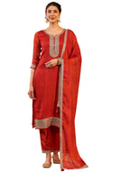 Libas Embroidered Organza Anarkali Kurta With Trousers and Dupatta-93075XXL