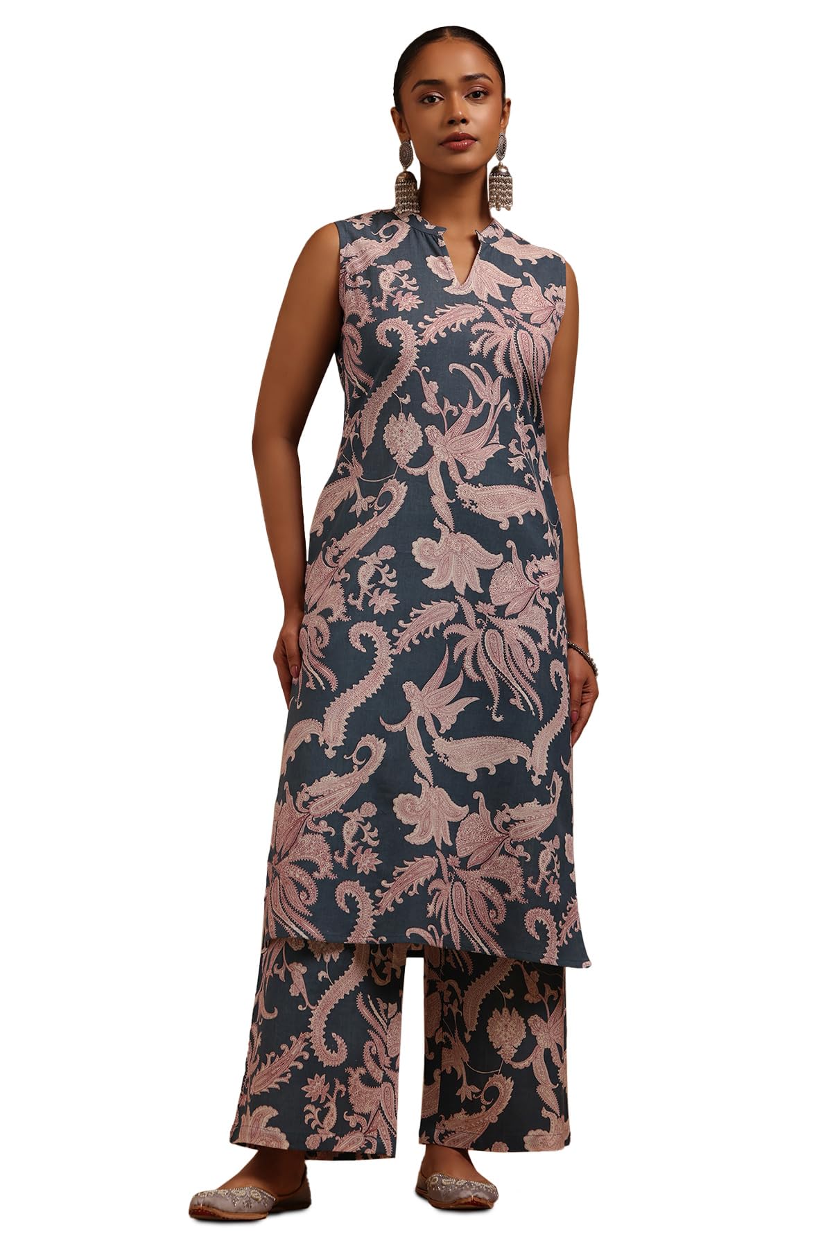 Soch Women Pure Cotton Paisley Printed Kurta Set