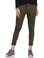 Aurelia Womens Regular Fit Cotton Jeggings (19FEA60068-600694_Green_Small_Green_S)