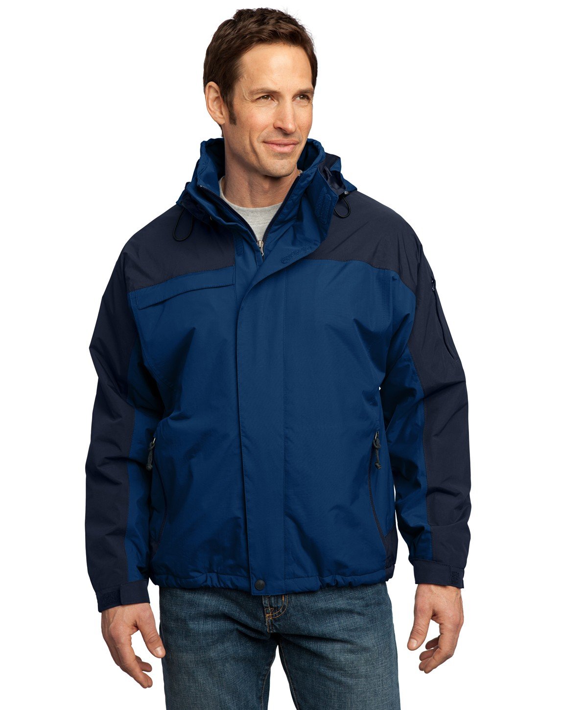Port Authority Mens Tall Nootka Jacket 4XLT Regatta Blue/Navy