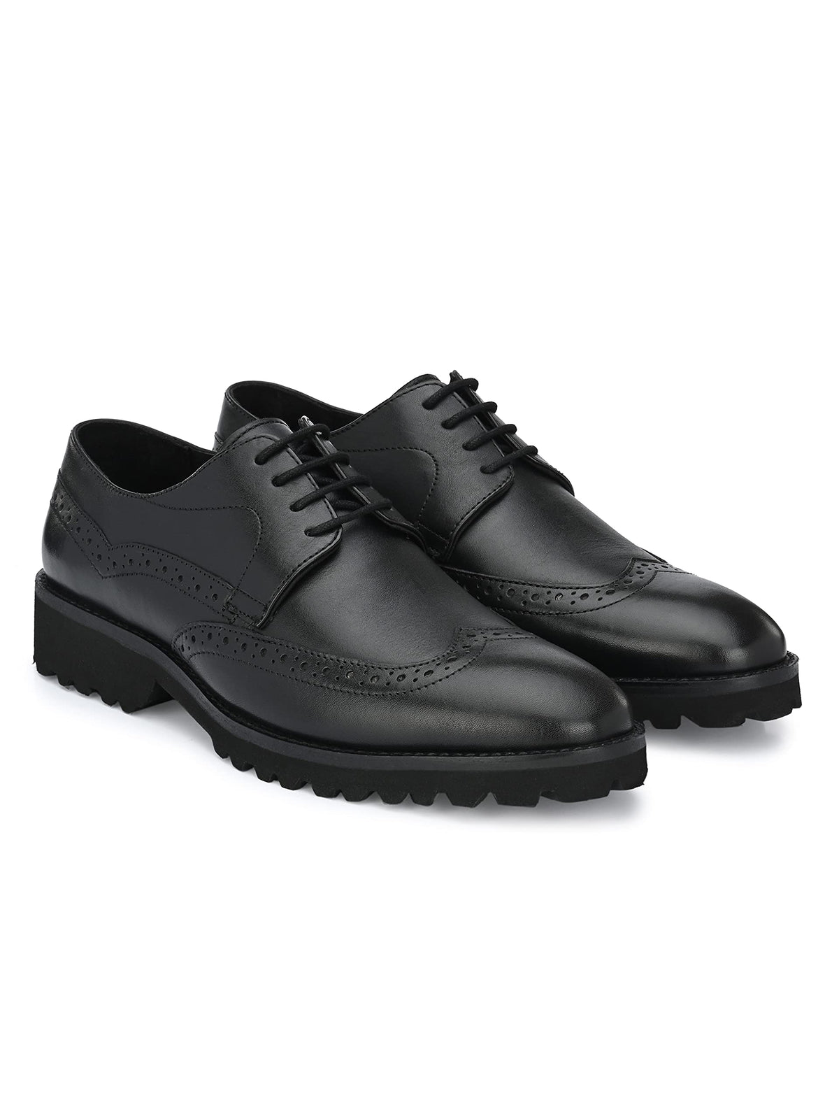 Delize Mens Black Derby Shoes 11