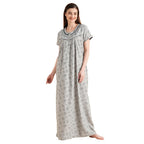 Sweet Dreams Womens Grey Floral Printed Maxi Nightdress