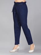 Aarika Girls Navy Blue Colour Denim Palazzo (12-15 Years)