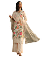 Libas Printed Silk blend Straight Kurta With Palazzos and Dupatta-401390XXL