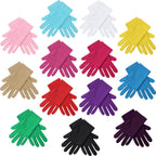 SATINIOR 13 Pairs White Spandex Gloves Women Short Stretchy Opera Gloves for Halloween Party Costume Tea Party 1920s Flapper Acc
