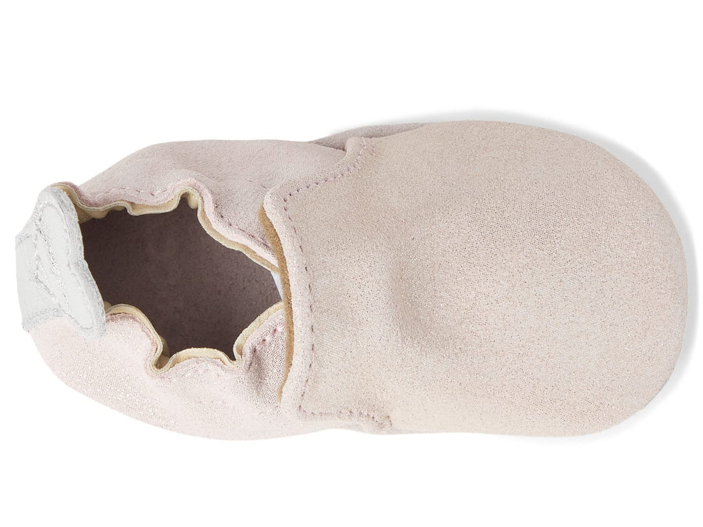 Robeez Pink Light/Pastel Pretty Pearl Soft Soles, Baby Girl Shoes, 18-24 Months Booties