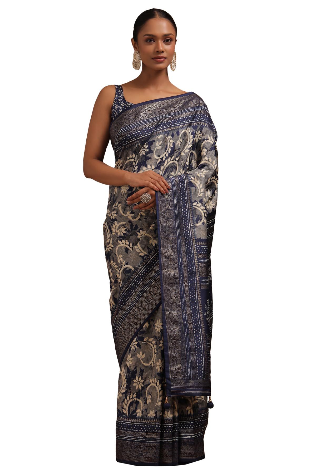 Soch Women Dola Silk Floral Print Saree