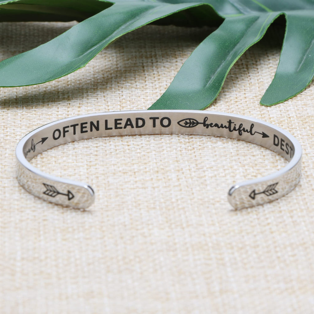 JoycuFF Inspirational Bracelets for Her Stainless Steel Jewelry Christmas Birthday Gifts for Mom Housewife Wife Graduates Diffic