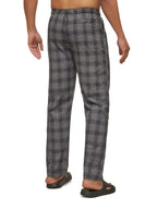 XYXX Mens Super Combed Cotton Checkered Checkmate Pyjamas [Pack of 1] Elasticated Waist, Drawstring | Loungewear for Men in Bla