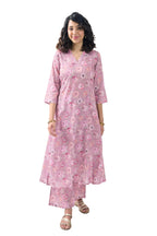 Toochki Kurta Set For Women | Two Piece Kurta Set For Women | Kurta Sets For Women | Stylish Kurta Set | Light Pink Floral Print