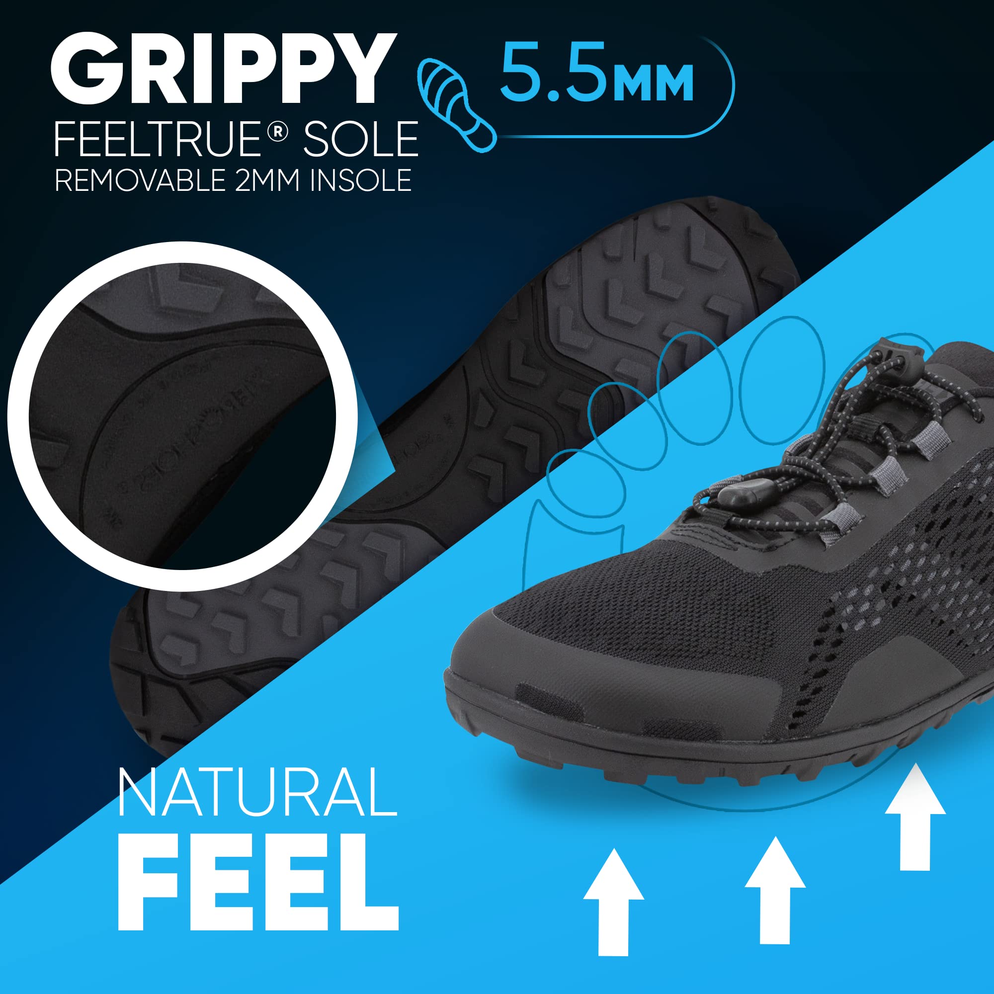 Xero Shoes Men's Aqua X Sport Barefoot Water Shoes, Black, 10.5