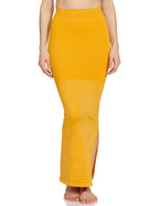 Clovia Womens Petticoat Style Saree Shapewear with Side Slit (SW0023P07_Yellow_S)