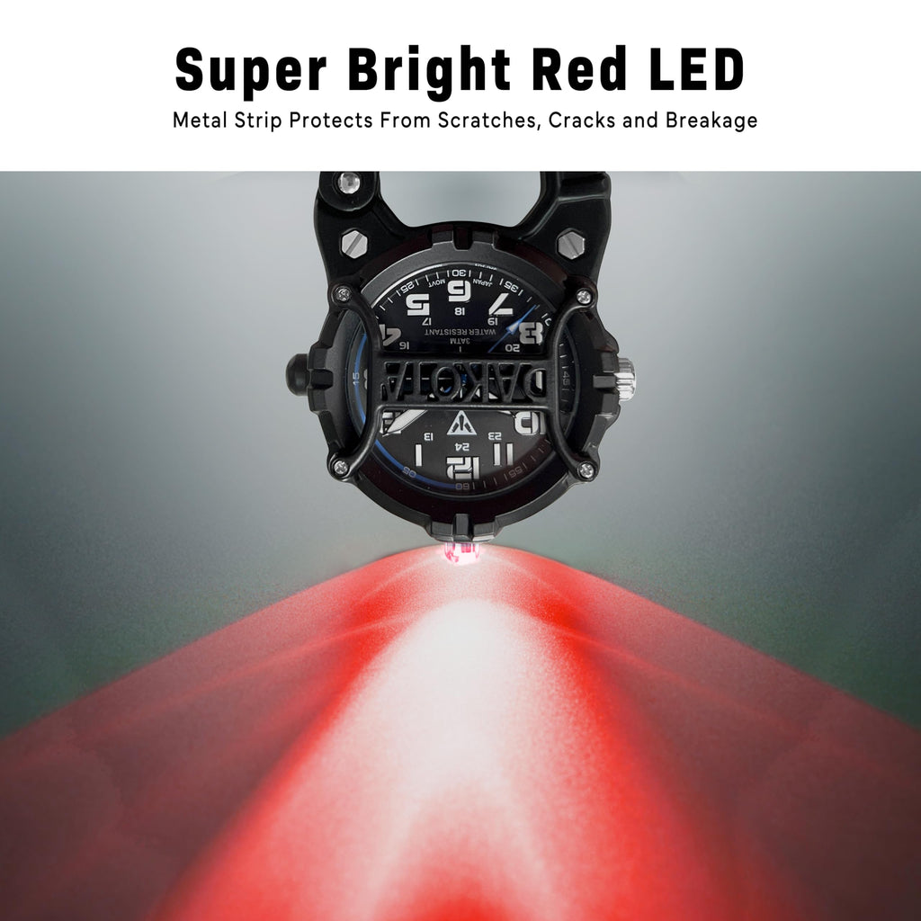 Dakota Watch Microlight, Clip Watch, Flashlight and Watch, Outdoor Gifts for Men, Use for Field and Work Watch, Tactical Watch w