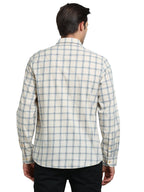 Turtle Men 100% Cotton Slim Fit Beige Casual Shirt