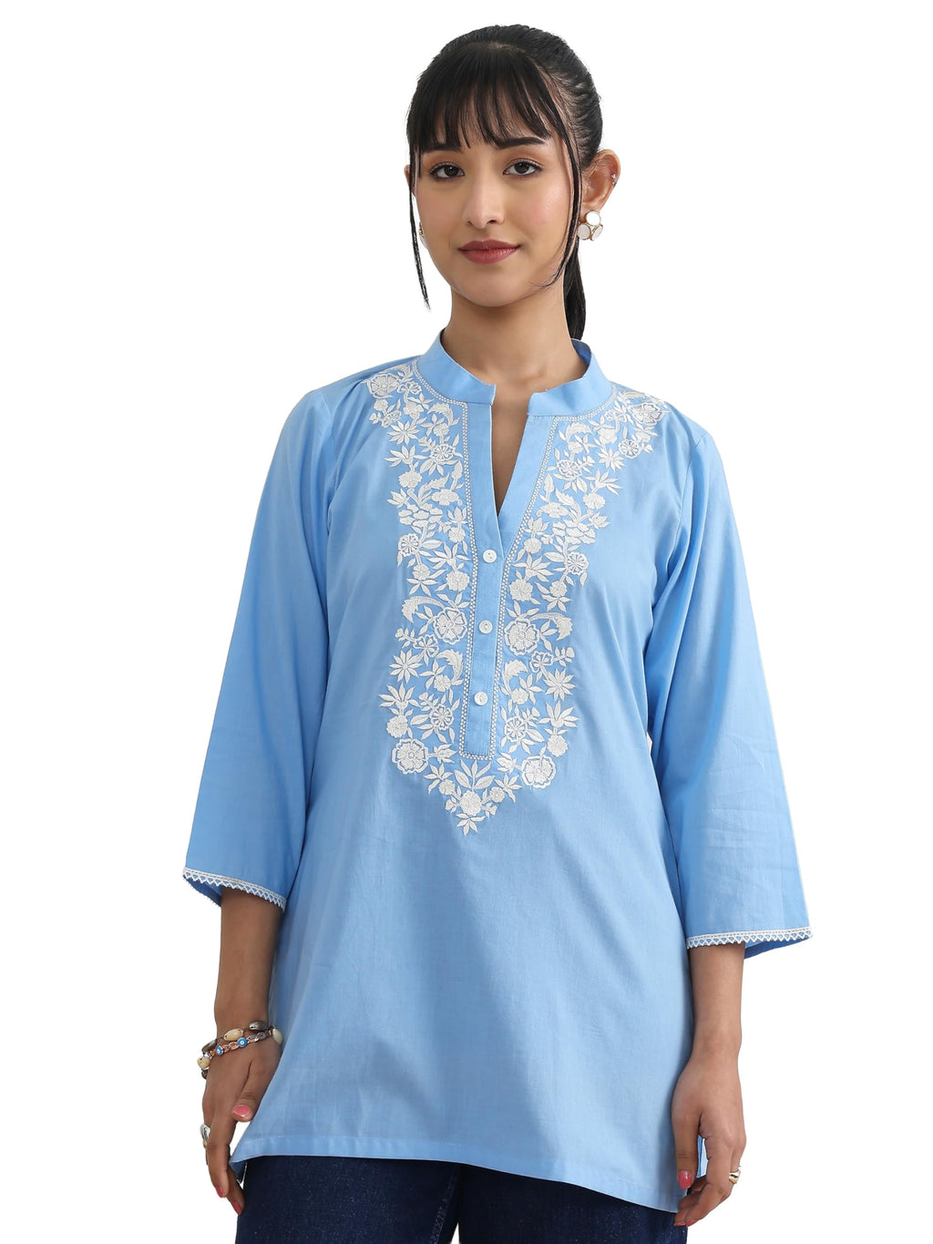 Libas Yoke Design Cotton Straight Kurti-43015Xxl