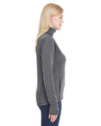 Ladies Omega Stretch Quarter-Zip - cHARcOAL TRBLND - S(D0102H769K2)