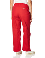 Dickies Men's Plus Size Big & Tall Drawstring Scrub Pant, Red, XX-Large