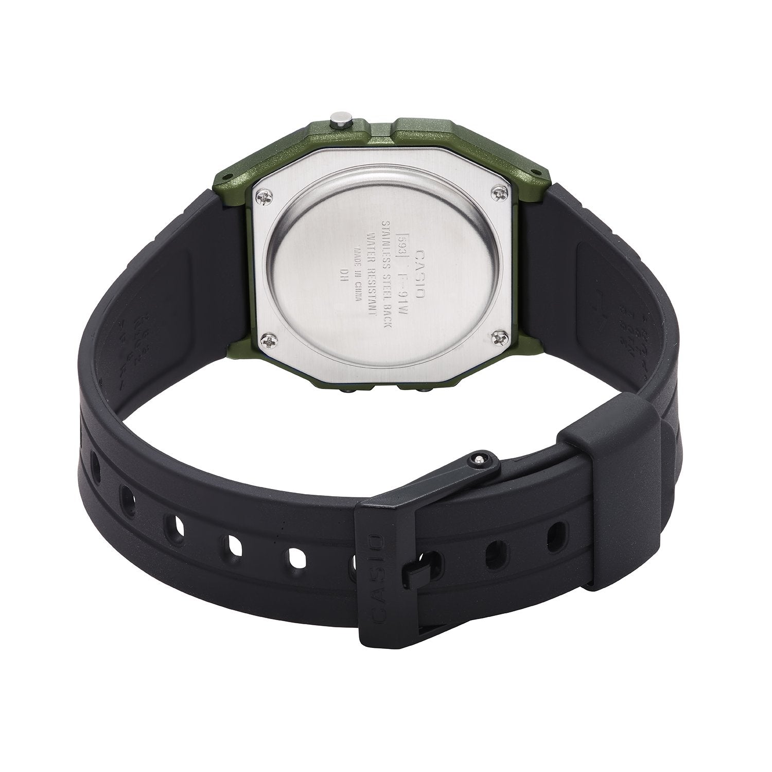 Casio Men's 'Vintage' Quartz Plastic and Resin Casual Watch, Color:Black (Model: F-91WM-3ACF)