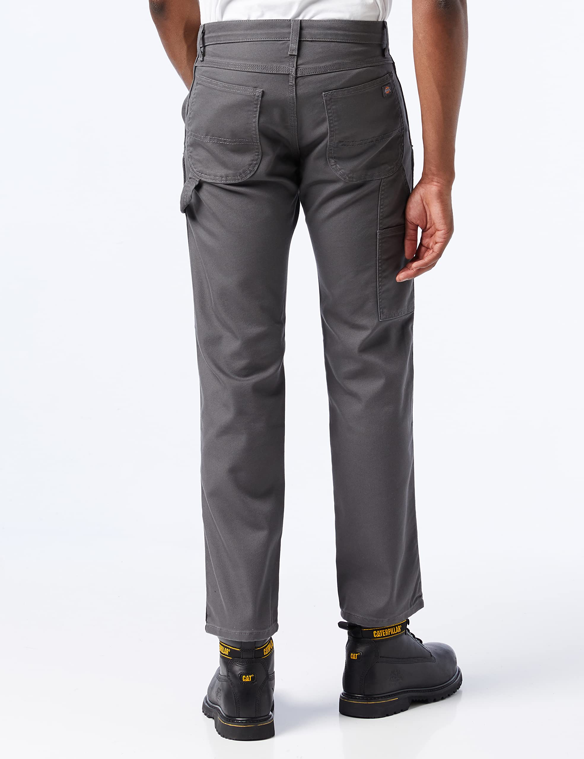 Dickies Mens Tough Max Duck Carpenter Pant, Stonewashed Slate, 34 32
