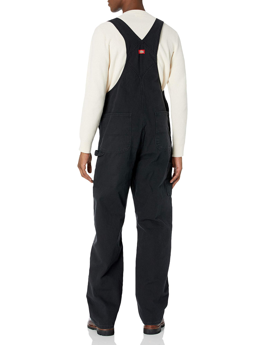 Dickies mens Bib Overalls, Rinsed Black, 34W x 30L US